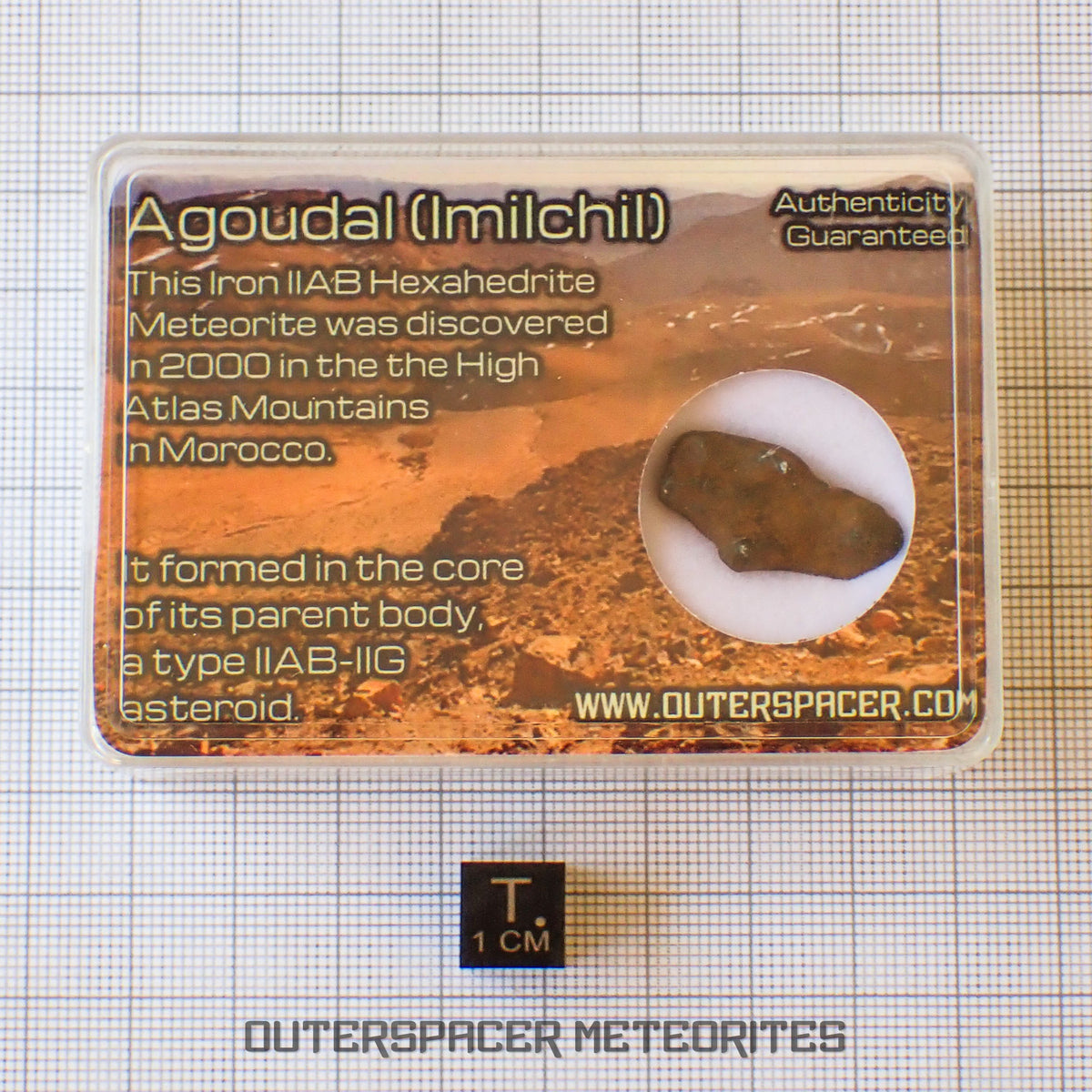 Agoudal (Imilchil) - Iron, IIAB - Complete Individual - 6.34g - Morocco (Atlas Mountains)