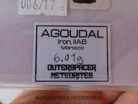 Agoudal (Imilchil) - Iron, IIAB - Complete Individual - 6.07g - Morocco (Atlas Mountains)