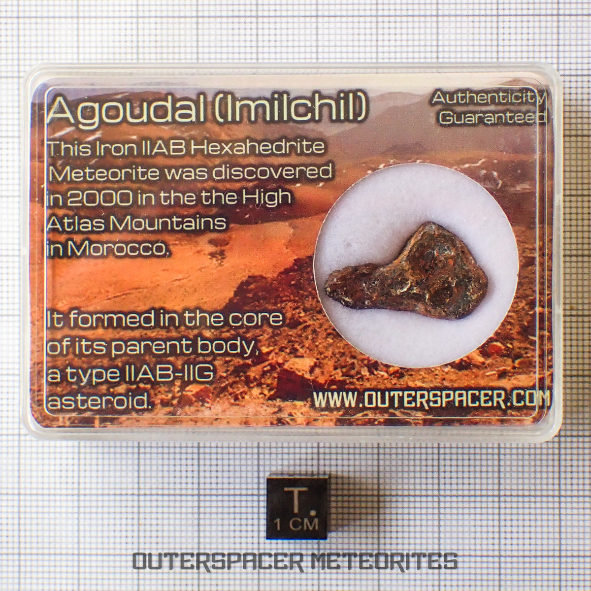 Agoudal (Imilchil) - Iron, IIAB - Complete Individual - 6.68g - Morocco (Atlas Mountains)