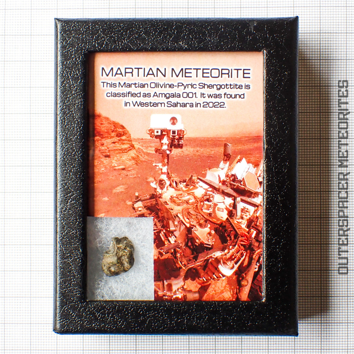 Amgala 001 - Shergottite martienne (olivine-phyrique) - 1,14 g - Sahara occidental