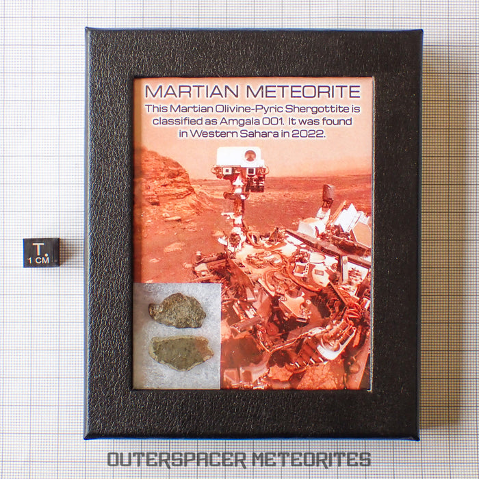 Amgala 001 - Shergottite martienne (olivine-phyrique) - 3,21 g - Sahara occidental