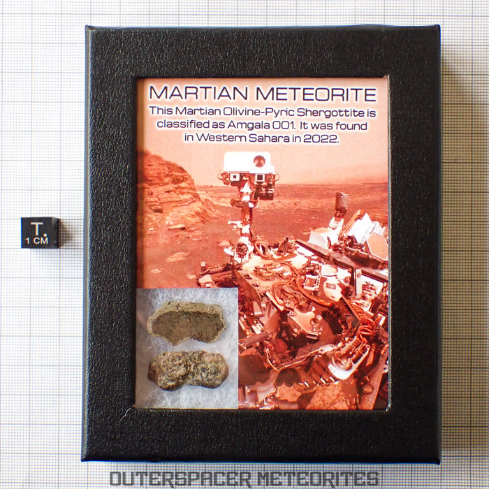 Amgala 001 - Shergottite martienne (à olivine-phyrique) - 3,5 g - Sahara occidental