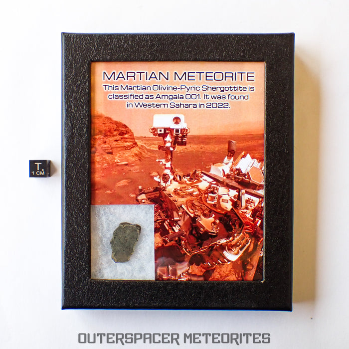 Amgala 001 - Shergottite martienne (à olivine-phyrique) - 3,24 g - Sahara occidental