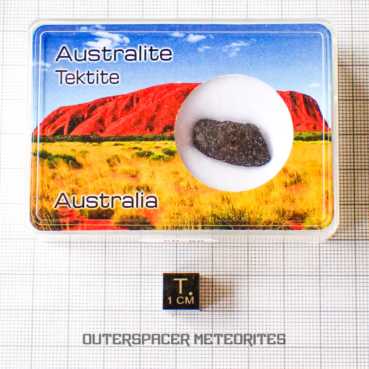 Australite - Tectite - Individu complet - 2,86g - Australie (Charlotte Waters, SA)