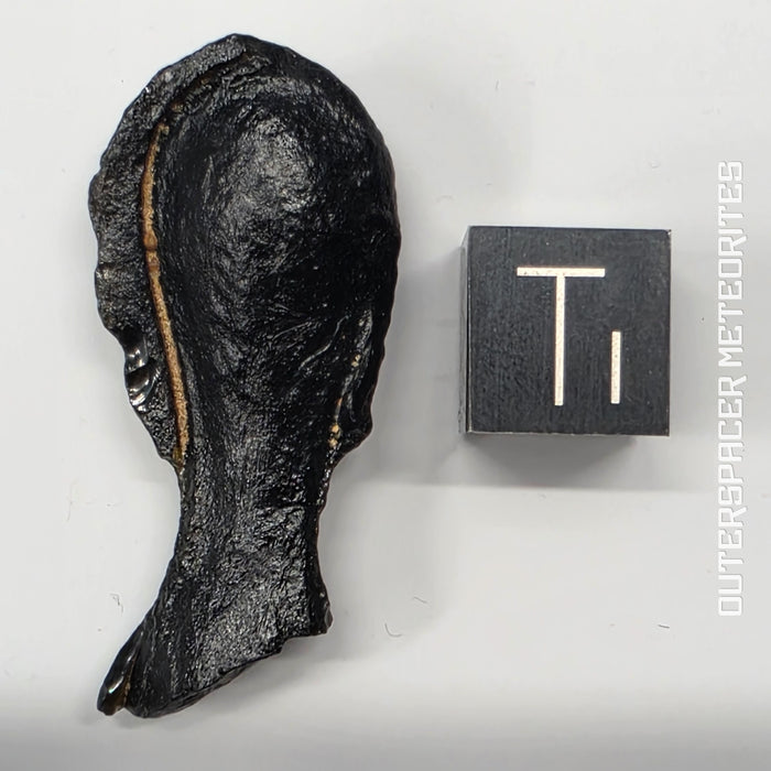 Australite - Tektite - Partial Flanged Dumbell - 4.66g - Australia (Marree, SA)