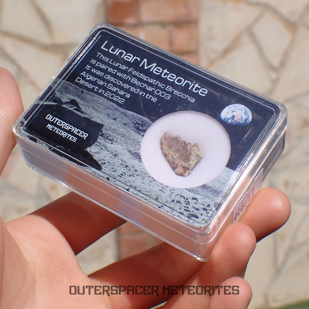 Béchar 003 - Brèche feldspathique lunaire - Fragment - 1,86 g - Algérie