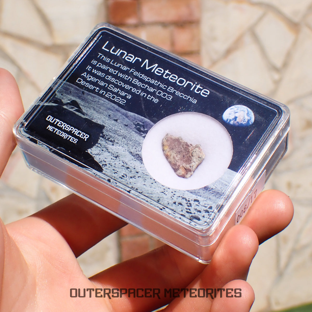 Béchar 003 - Brèche feldspathique lunaire - Fragment - 1,86 g - Algérie