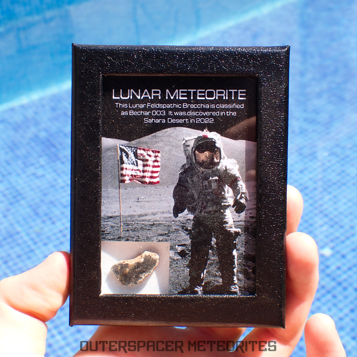 Bechar 003 - Brecha feldespática lunar - Corte final - 1.26g - Argelia