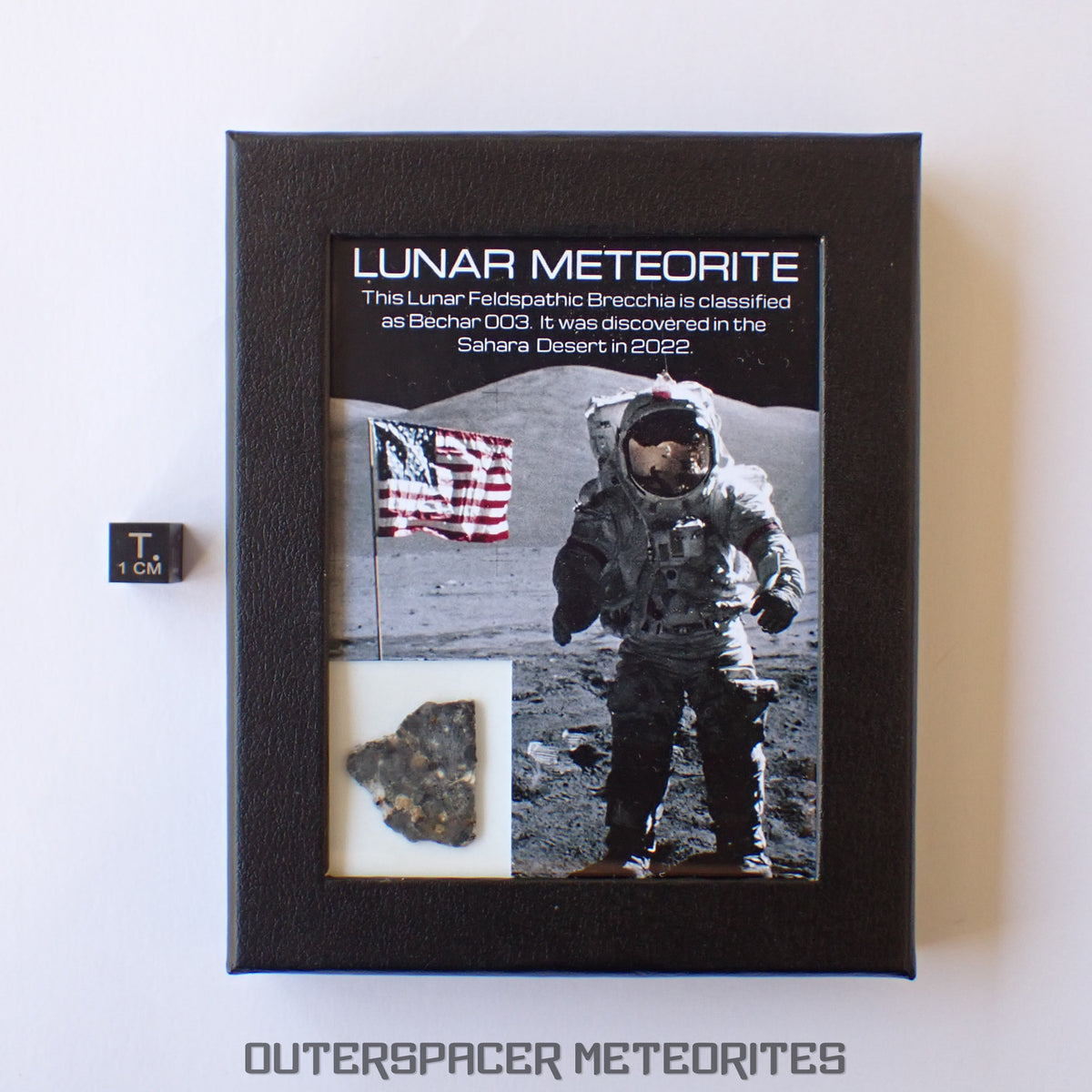 Bechar 003 - Brecha feldespática lunar - Lámina - 1.51g - Argelia