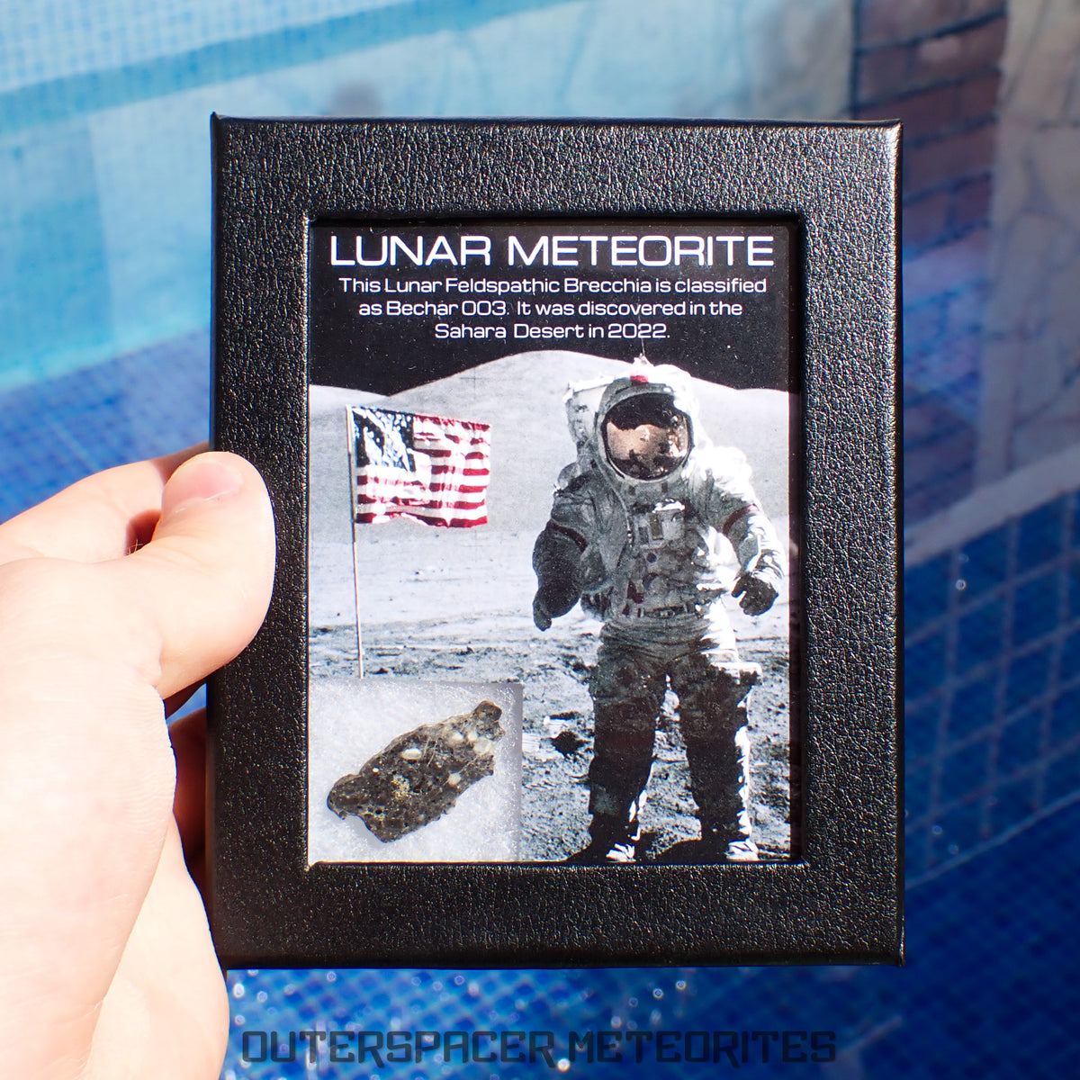 Bechar 003 - Lunar Feldspathic Breccia - End Cut - 2.67g - Algeria