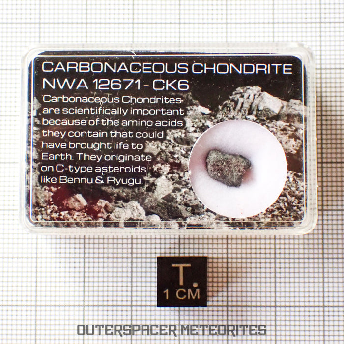 NWA 12671 - CK6 Carbonaceous Chondrite - Fragment - 0.436g - Northwest Africa