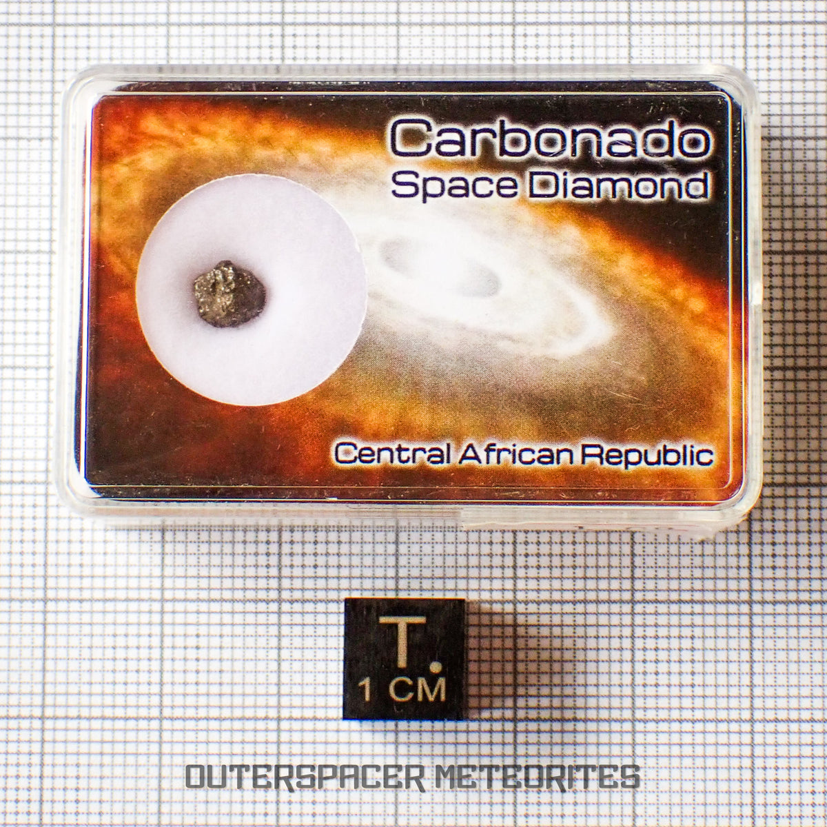Carbonado - Diamante microcristalino negro - Ejemplar completo - 1,08 ct - República Centroafricana