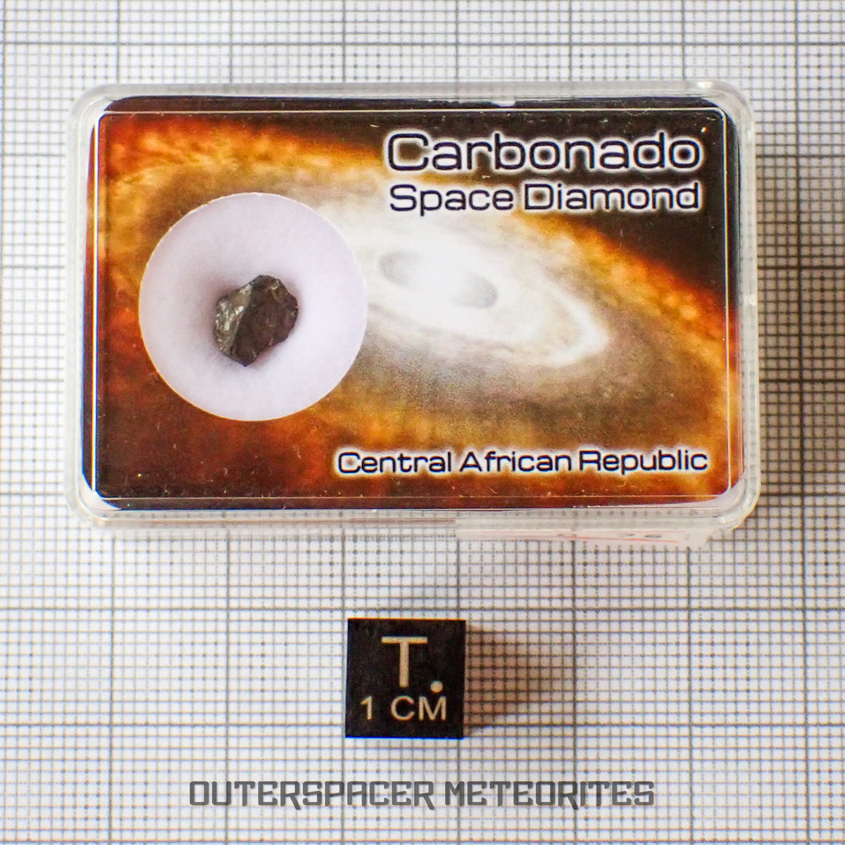 Carbonado - Diamante microcristalino negro - Ejemplar completo - 1.76ct - República Centroafricana