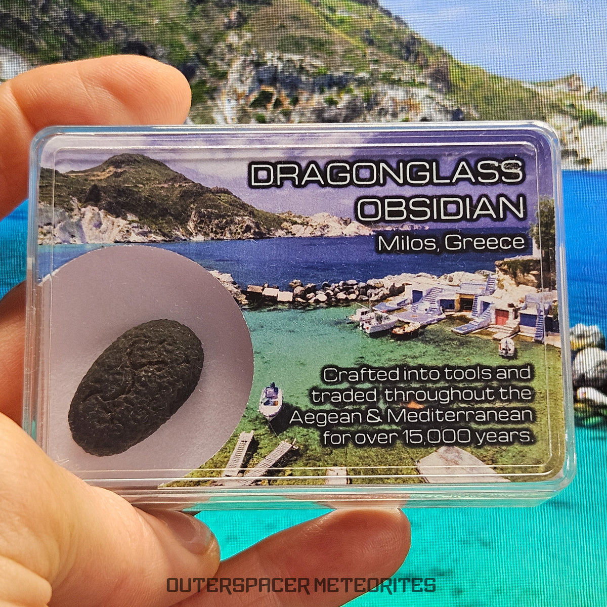 Obsidiana (cristal de dragón) - Obsidiana - Pieza individual completa - 4.48g - Grecia (Isla de Milos)