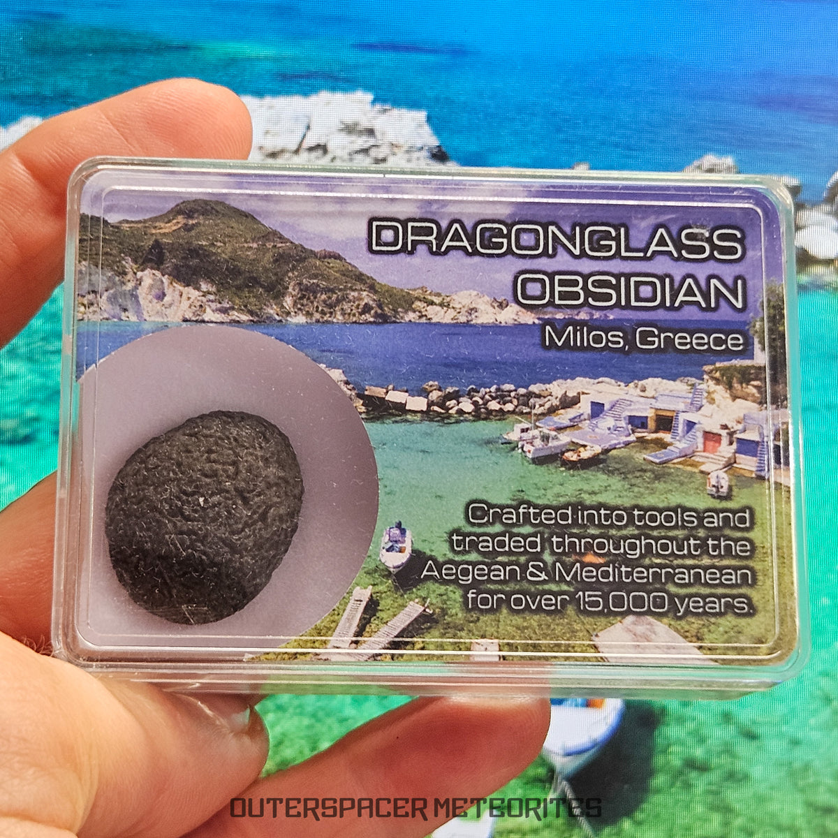 Cristal de dragón - Obsidiana - Individual completo - 8.59g - Grecia (Isla de Milos)
