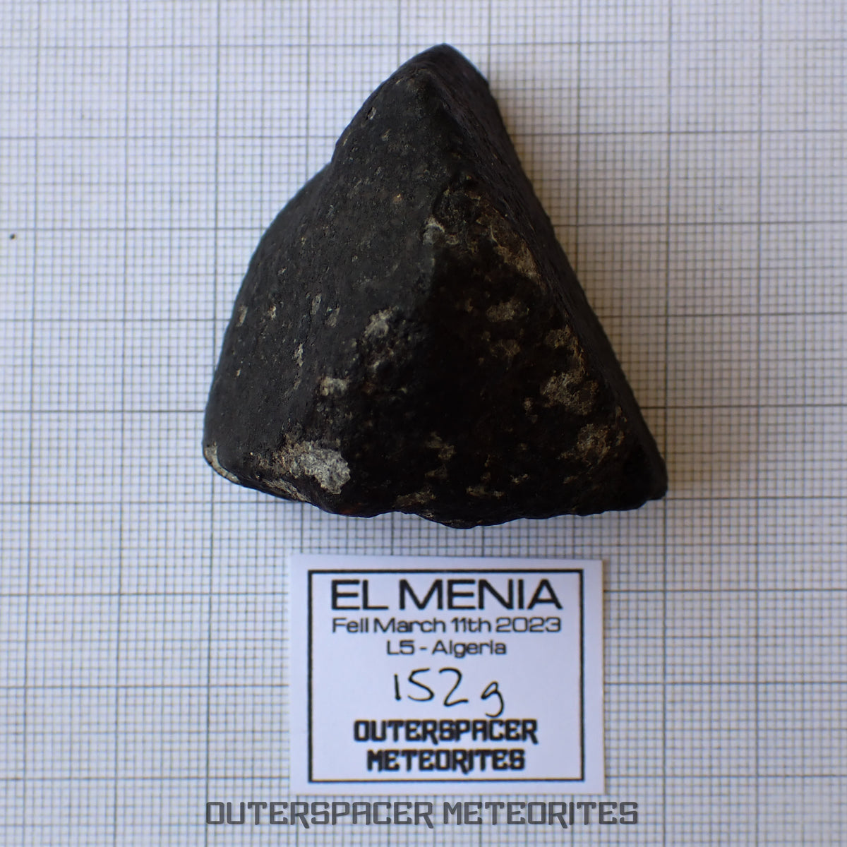 El Menia - Condrita Ordinaria L5 - Individuo Completo - 152g - Argelia