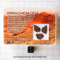 Errachidia 004 - Winonaite-an - 3 pièces. Lithologies diff. - Tranches - 0,737 g - Maroc