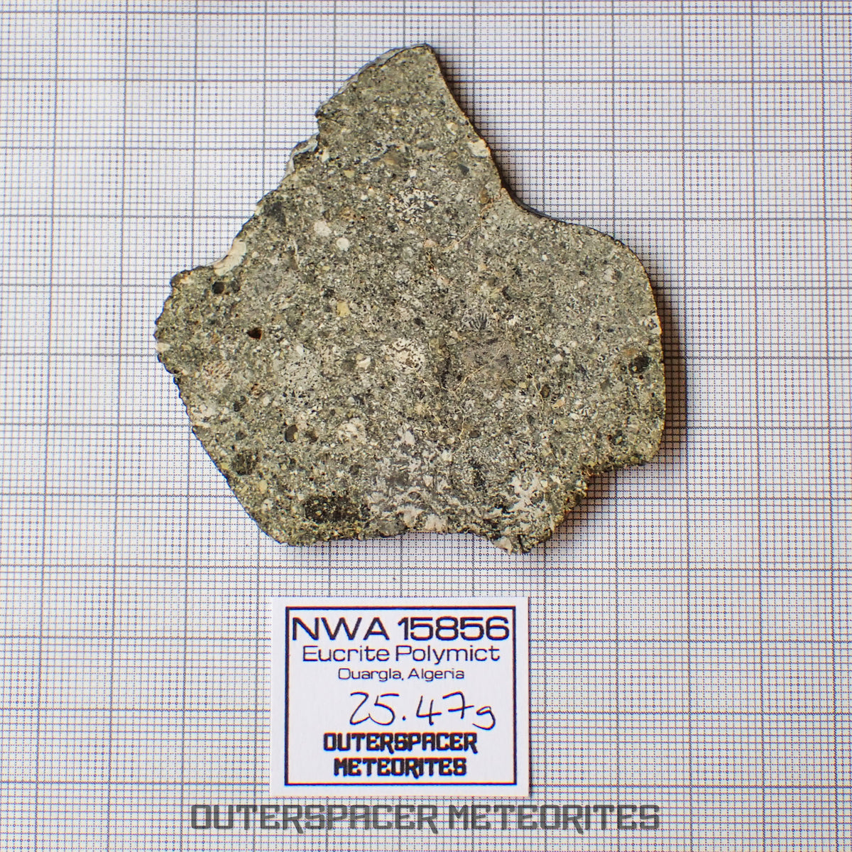 NWA 15856 - Eucrita - Rebanada Completa - 25.47g - Mauritania