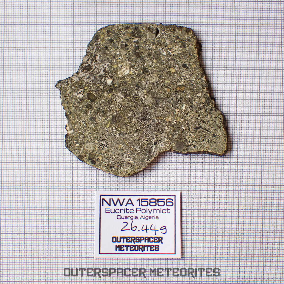 NWA 15856 - Eucrita - Lámina completa - 26,44g - Mauritania