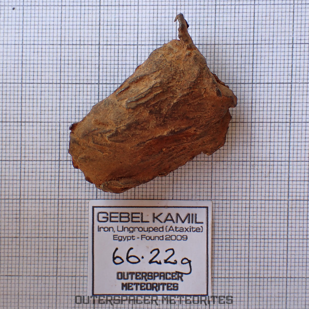 Gebel Kamil - Iron, Ungrouped (Ataxite) - Complete Individual - 66.22g - Egypt