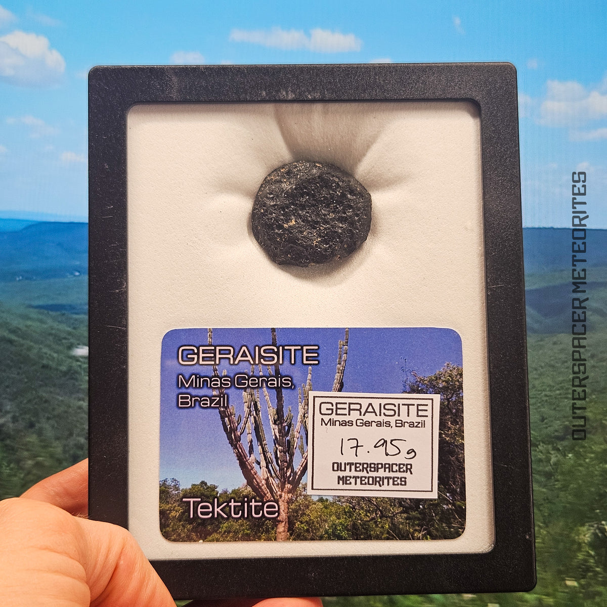 Geraisite - Tektite - Complete Individual - 17.95g - Brazil (Minas Gerias)