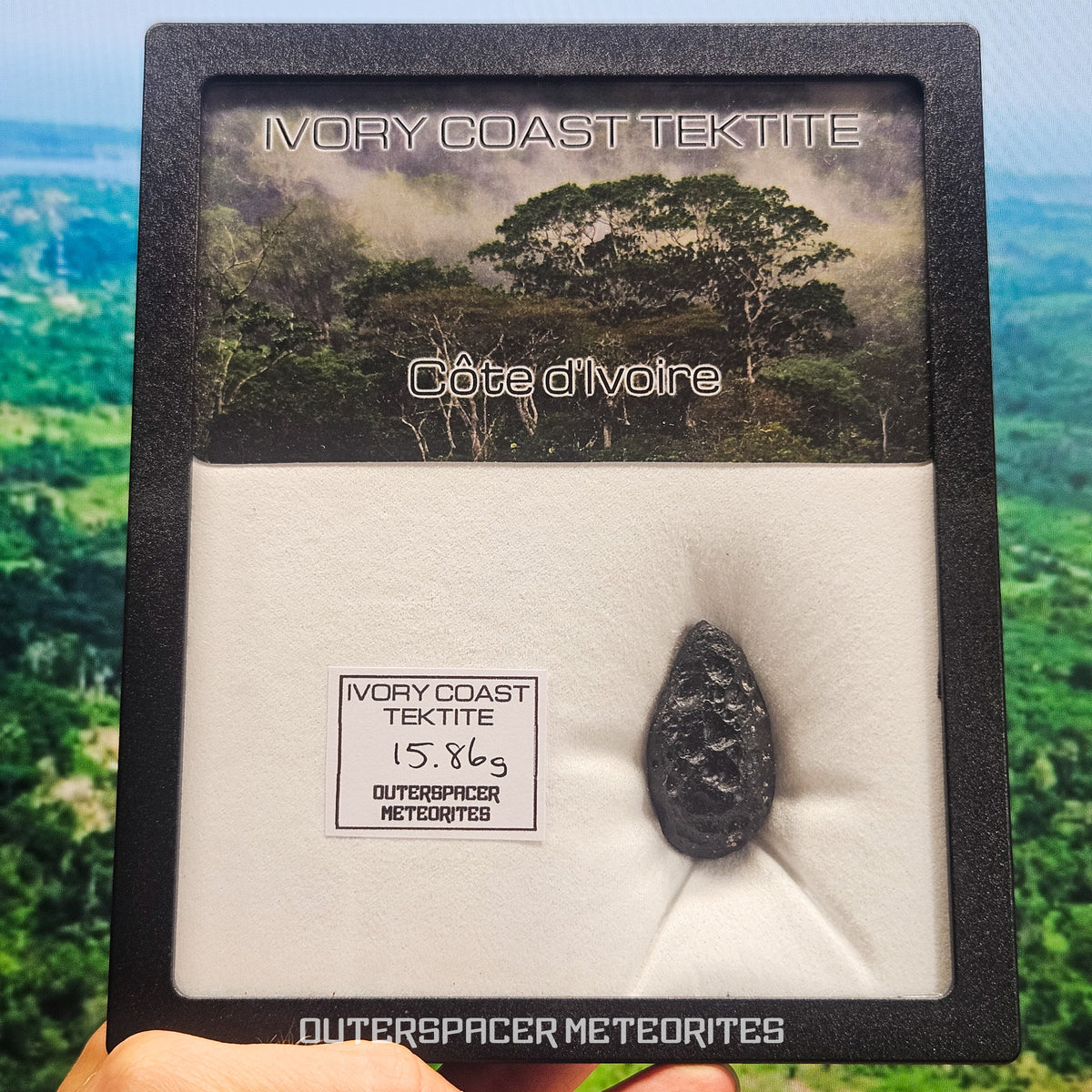 Ivory Coast Tektite (Ivoryite) - Complete Individual - 15.86g - Côte d'Ivoire