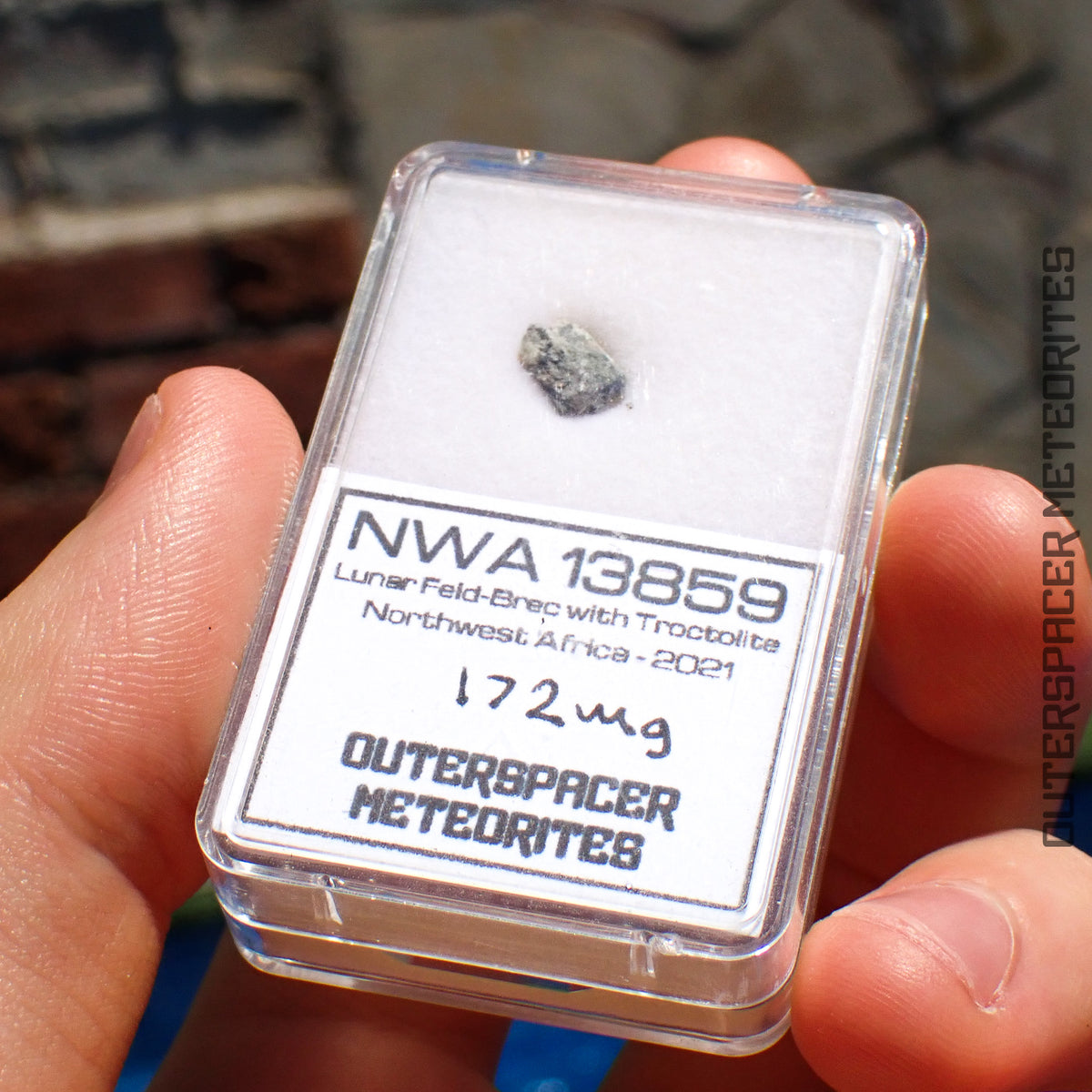 NWA 13859 - Lunar Feldspathic Breccia - End Cut - 0.172g - Northwest Africa