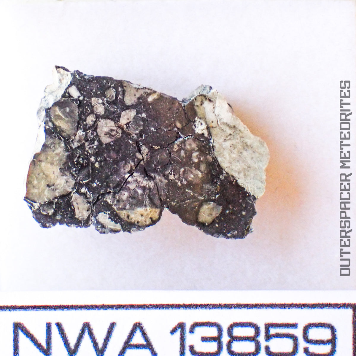 NWA 13859 - Lunar Feldspathic Breccia - End Cut - 2.56g - Northwest Africa