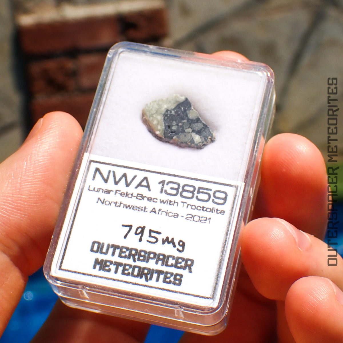 NWA 13859 - Lunar Feldspathic Breccia - End Cut - 0.795g - Northwest Africa