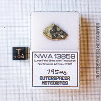 NWA 13859 - Lunar Feldspathic Breccia - End Cut - 0.795g - Northwest Africa