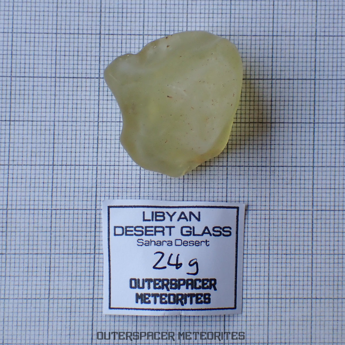 Libyan Desert Glass - Impactite - Complete Individual - 24g - Libya