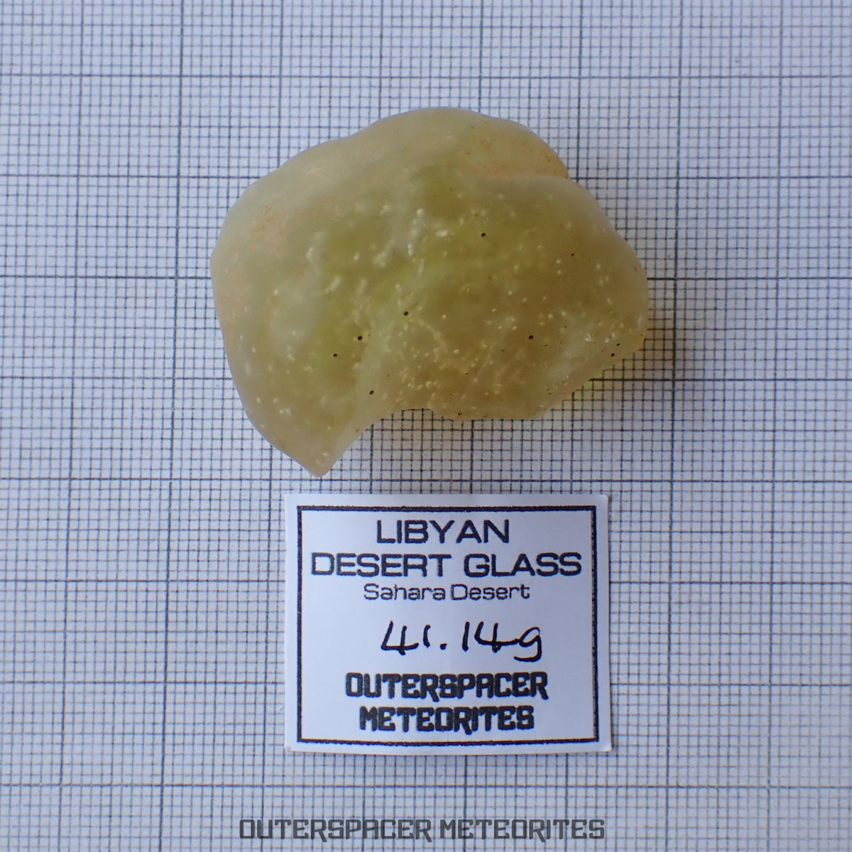 Libyan Desert Glass - Impactite - Complete Individual - 41.14g - Libya