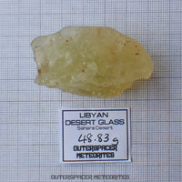 Libyan Desert Glass - Impactite - Complete Individual - 48.83g - Libya