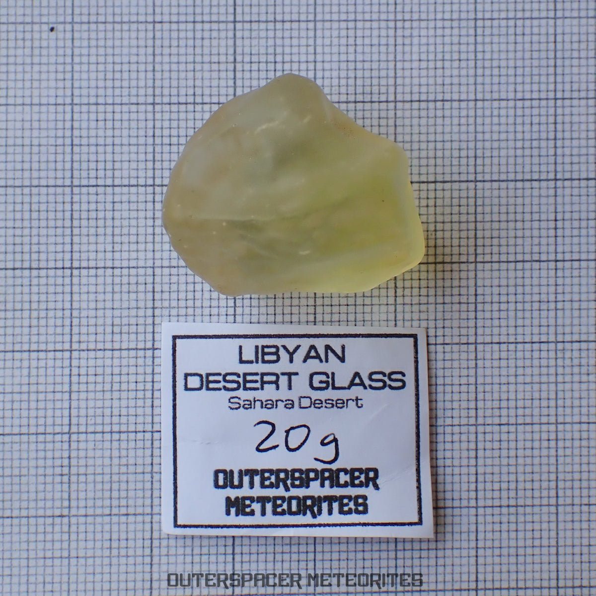 Libyan Desert Glass - Impactite - Complete Individual - 20g - Libya