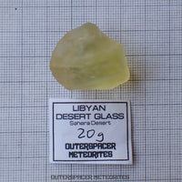Libyan Desert Glass - Impactite - Complete Individual - 20g - Libya