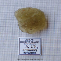 Libyan Desert Glass - Impactite - Complete Individual -28.67g - Libya