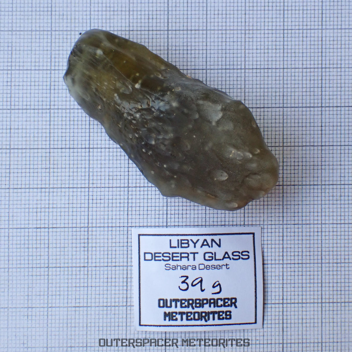 Libyan Desert Glass - Impactite - Complete Individual -39g - Libya