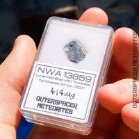 NWA 13859 - Lunar Feldspathic Breccia - Complete Slice - 0.414g - Northwest Africa