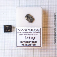 NWA 13859 - Lunar Feldspathic Breccia - Complete Slice - 0.414g - Northwest Africa