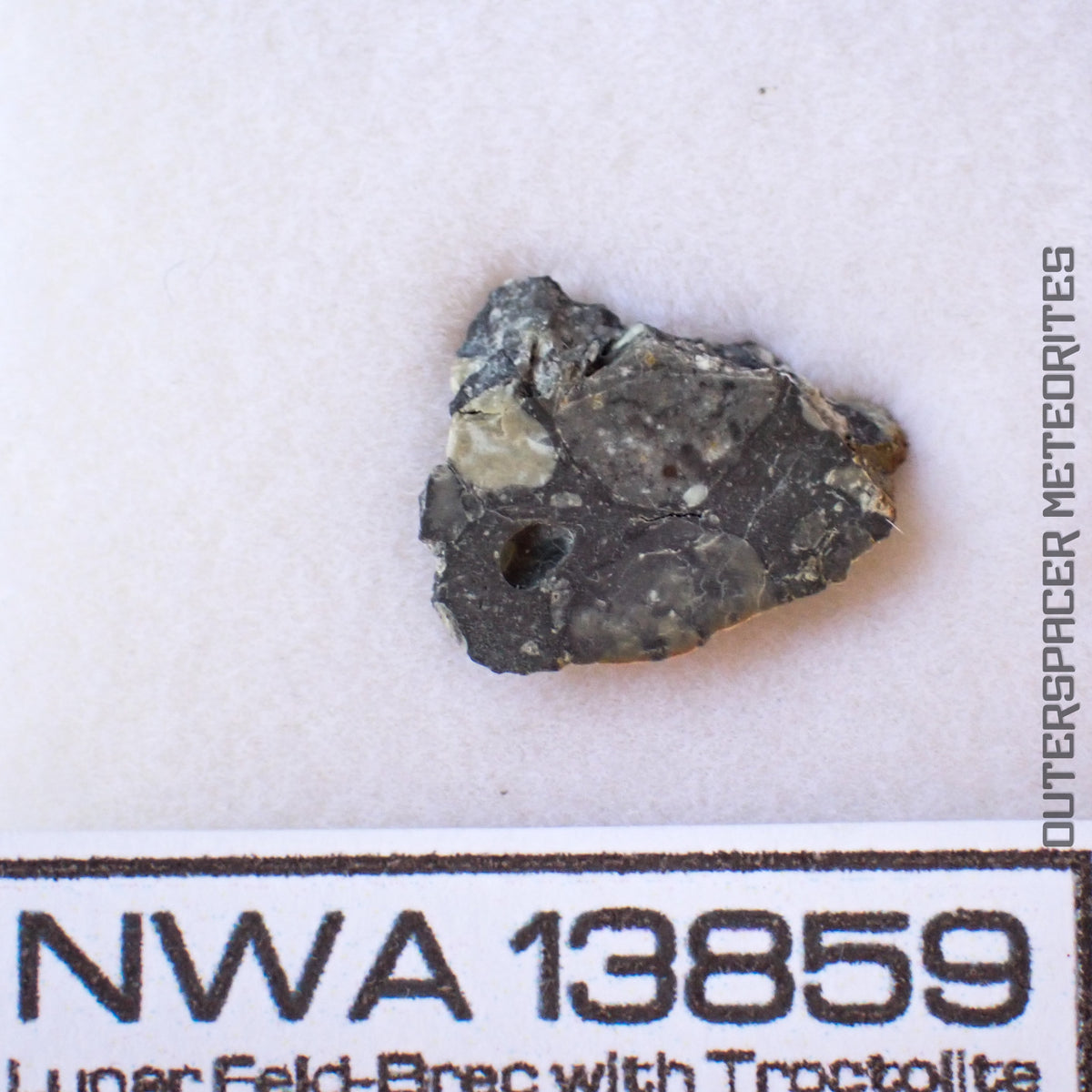 NWA 13859 - Lunar Feldspathic Breccia - End Cut - 0.818g - Northwest Africa