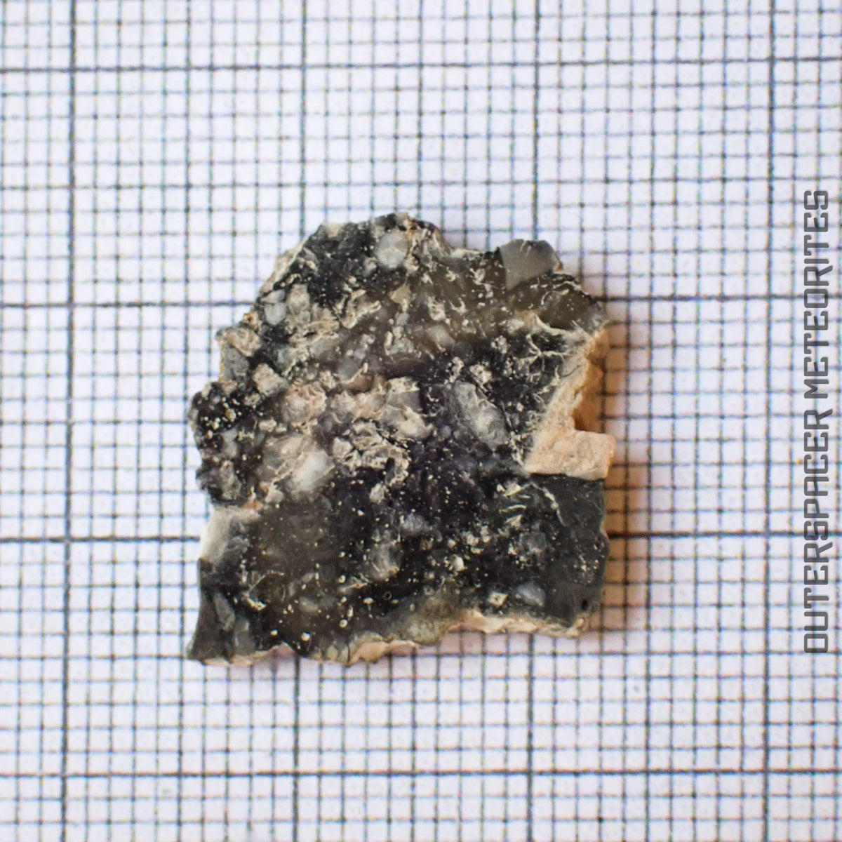 NWA 15583 - Lunar Feldspathic Breccia - Slice - 1.54g - Northwest Africa