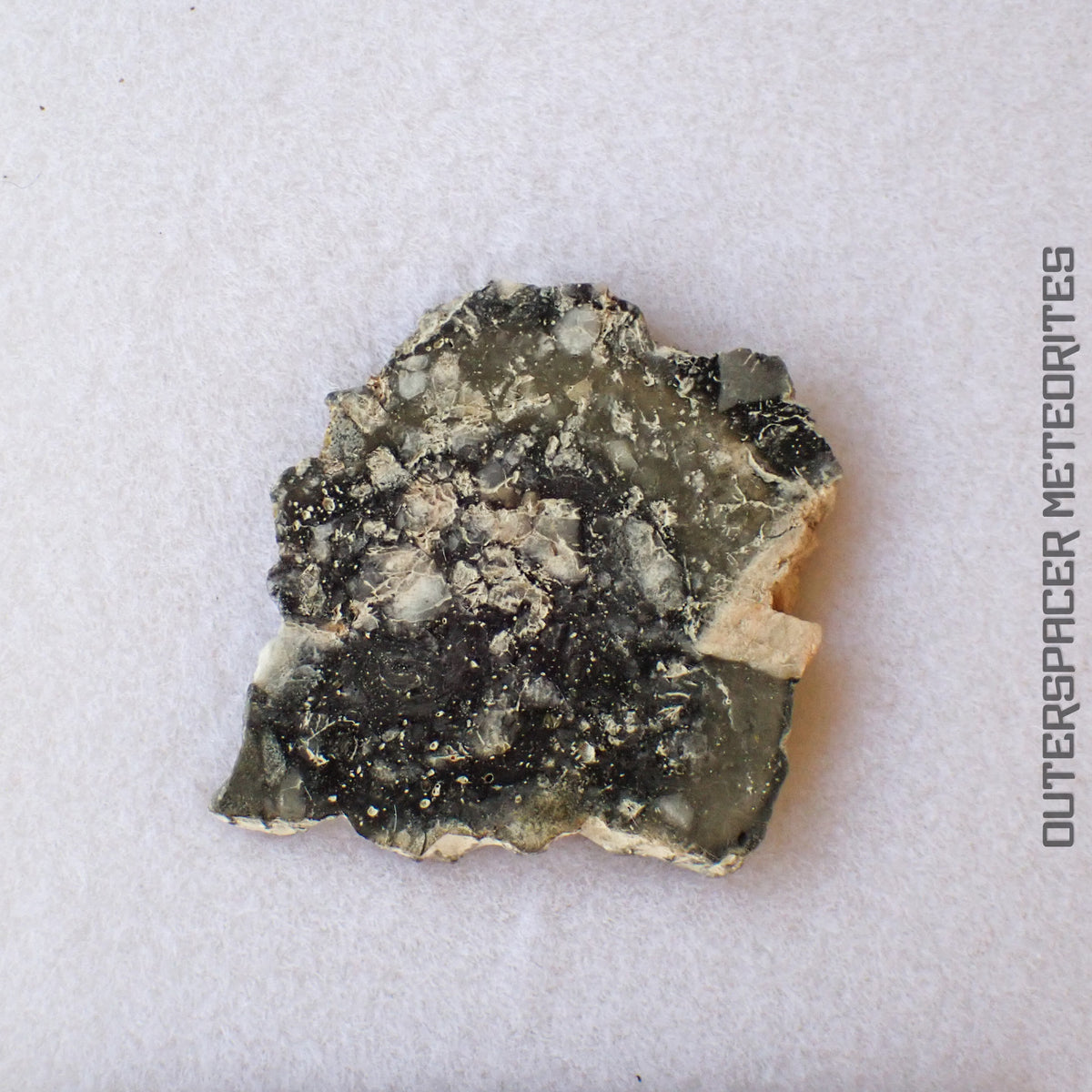 NWA 15583 - Lunar Feldspathic Breccia - Slice - 1.54g - Northwest Africa