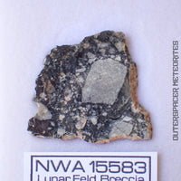 NWA 15583 - Lunar Feldspathic Breccia - Slice - 3.86g - Northwest Africa