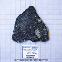 NWA 13951 (aka. Starry Night Lunar) - Lunar Feldspathic Breccia - Complete Slice - 25.22g - Mauritania