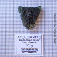 Moldavita - Tectita - Pieza individual completa - 9g - República Checa (Besednice sever)
