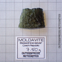 Moldavite - Tectite - Individu complet - 7,50g - République tchèque (Besednice sever)