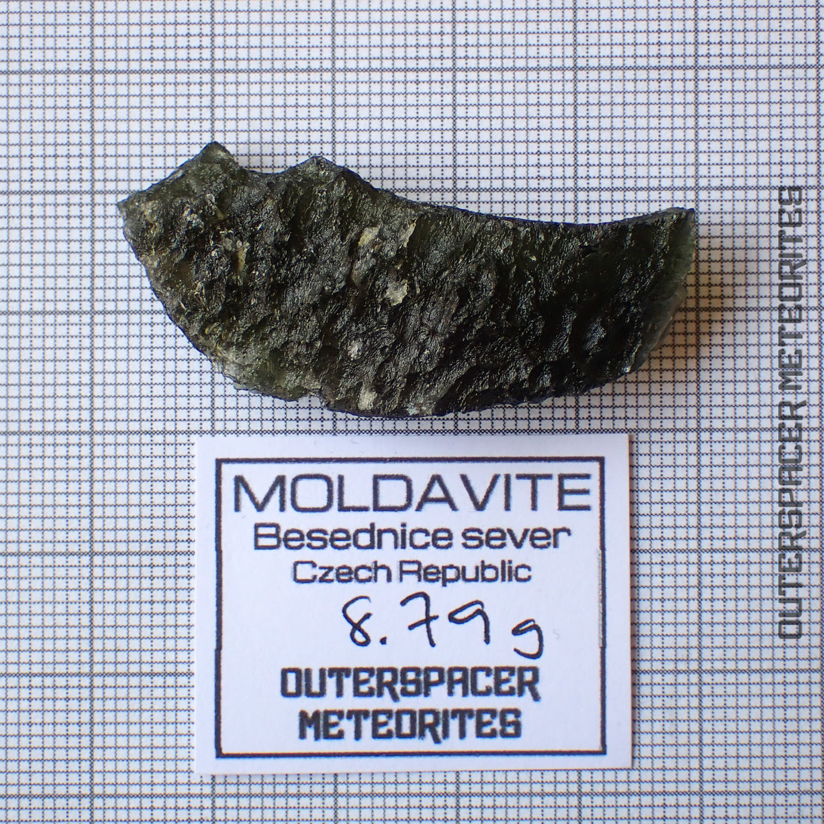 Moldavite - Tektite - Complete Individual - 8.79g - Czechia (Besednice sever)