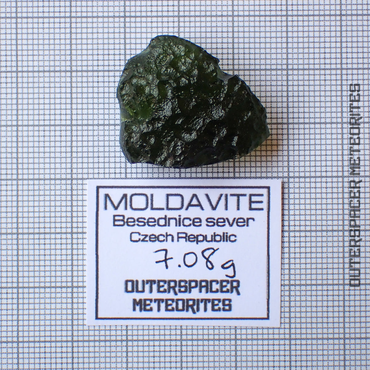 Moldavite - Tektite - Complete Individual - 7.08g - Czechia (Besednice sever)