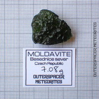 Moldavite - Tektite - Complete Individual - 7.08g - Czechia (Besednice sever)