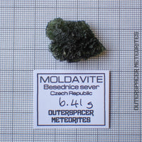 Moldavite - Tectite - Individu complet - 6.41g - Tchéquie (Besednice sever)